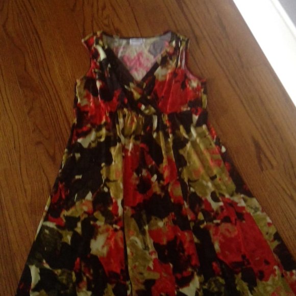 Motherhood Maternity Large Colorful Floral Print Sleeveless Dress - Picture 6 of 10